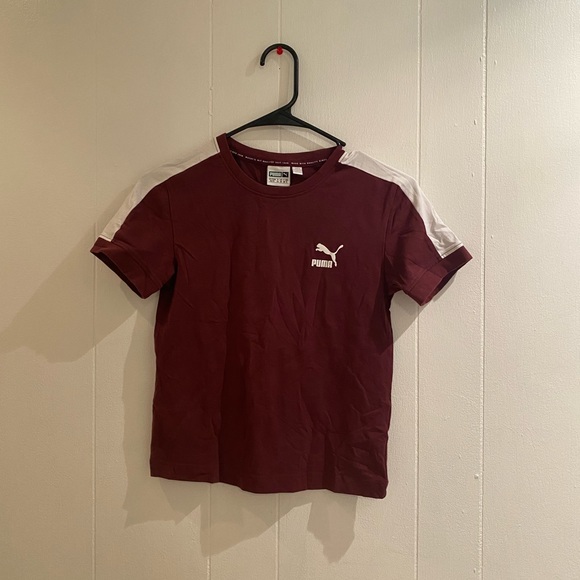 puma burgundy shirt